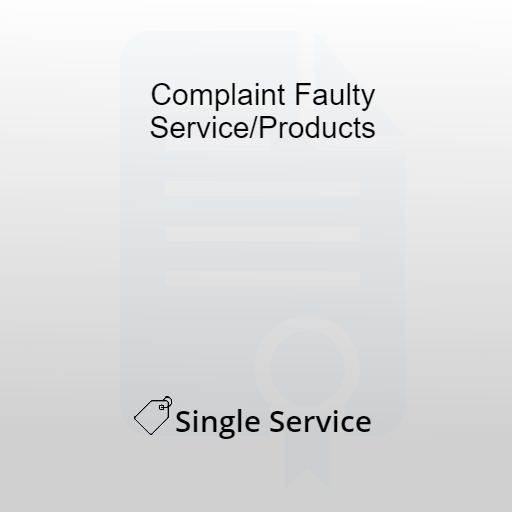 Complaint Faulty Service/Products-India