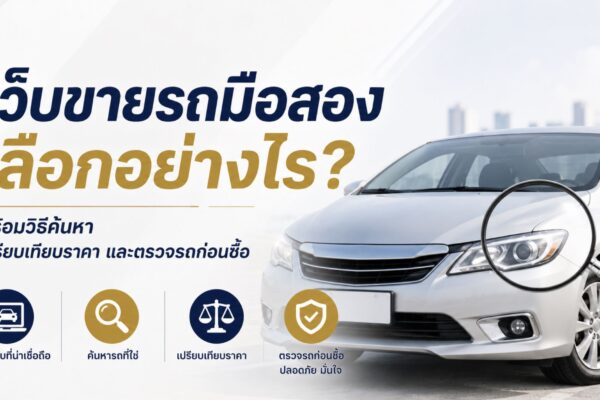 เว็บขายรถมือสองเลือกอย่างไร พร้อมวิธีค้นหา เปรียบเทียบราคา และตรวจรถก่อนซื้อ