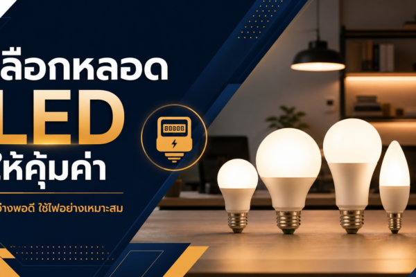 เลือกหลอด LED ให้คุ้มค่า สว่างพอดีและใช้ไฟอย่างเหมาะสม