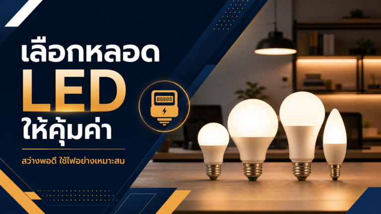 เลือกหลอด LED ให้คุ้มค่า สว่างพอดีและใช้ไฟอย่างเหมาะสม