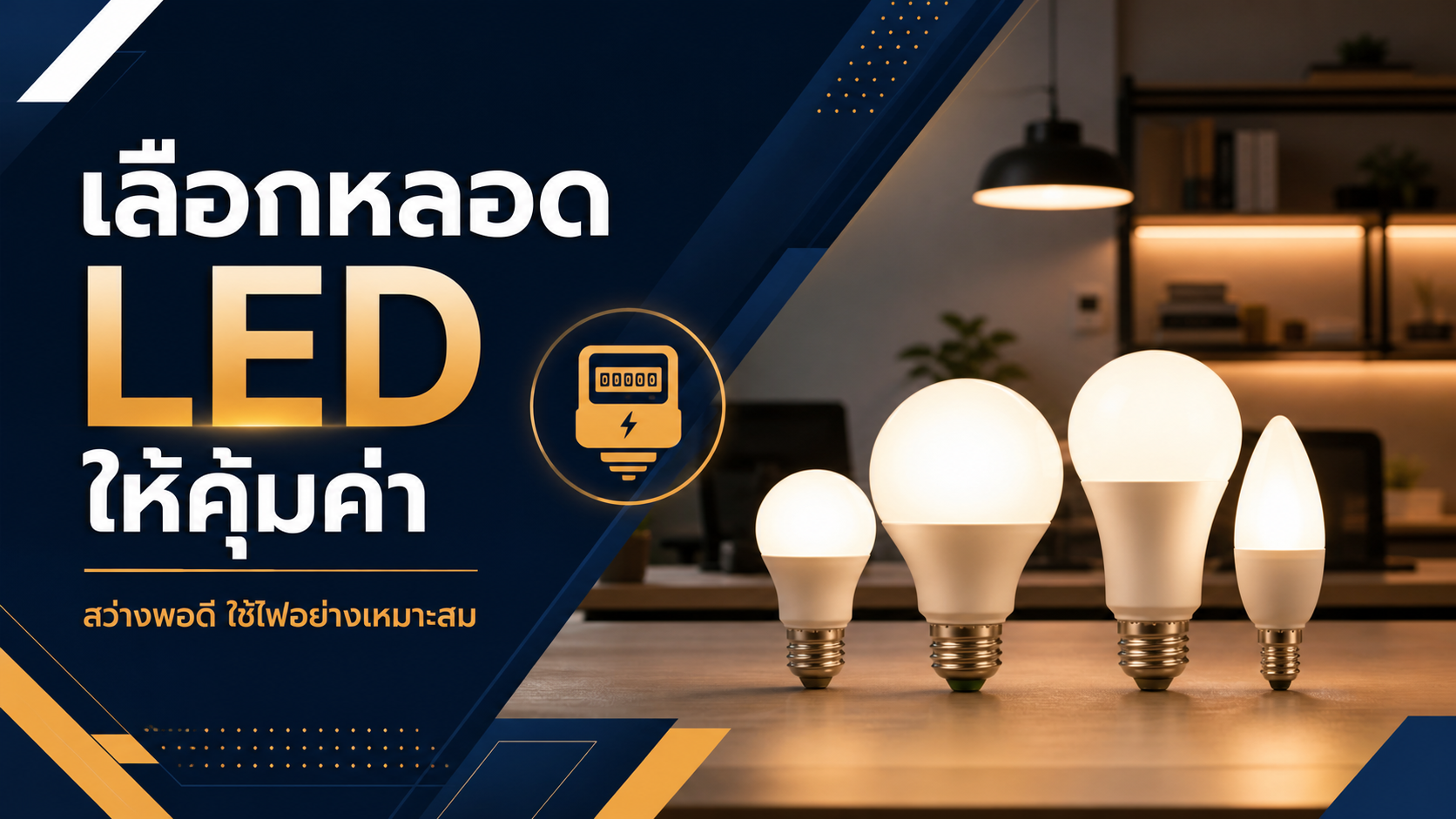 เลือกหลอด LED ให้คุ้มค่า สว่างพอดีและใช้ไฟอย่างเหมาะสม
