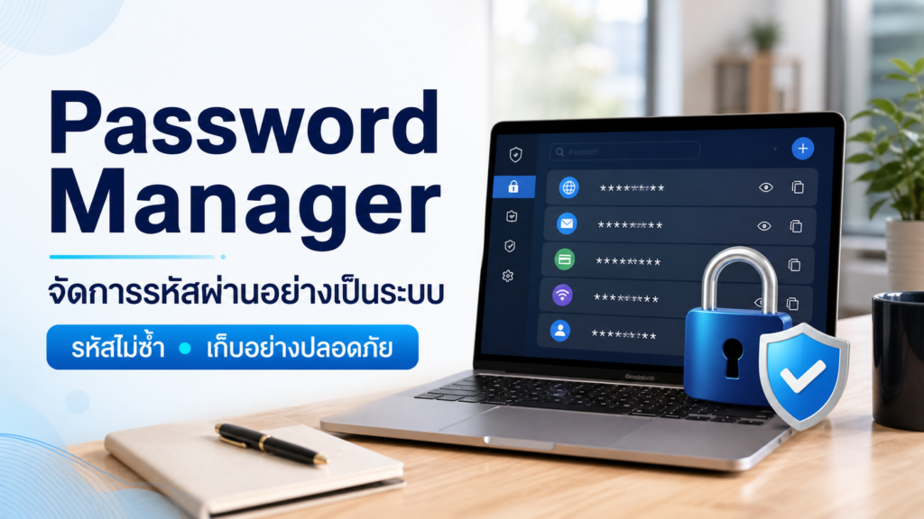 Password Manager จัดการรหัสผ่านอย่างเป็นระบบ พร้อมภาพคลังรหัสและกุญแจ